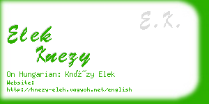 elek knezy business card